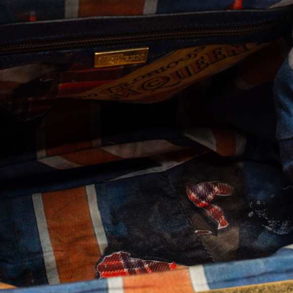 ALEXANDER MCQUEEN Blue Leather Elvie Satchel - Picture 8 of 8